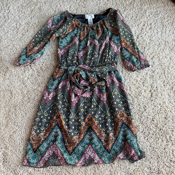 Sweet Storm Women’s Size S Multicolor Patterned Geometric‎ Mini Artsy Dress - Picture 6 of 6